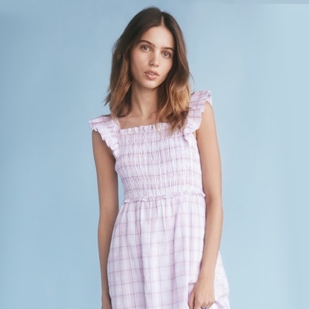 NWT Shopbop English Factory Plaid Midi Dress with Ruffles Medium